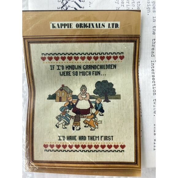 Counted Cross Stitch Kit Kappie Originals Grandchildren So Much Fun CAT631-1-3 - Picture 1 of 3